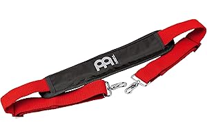 Meinl Percussion Samba Strap Accessory - Strap for Surdo and Repinique - For Shoulder and Hip - Adjustable - With Padding - Cotton, Red (SB-R)