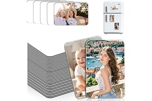 Aicharynic Lot de 50 aimants de sublimation - 5,5 x 7,5 cm - Personnalisables - Aimants décoratifs pour réfrigérateur et décoration DIY