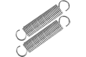 GUNGY Resortes de Extensión 90mm Muelles de Tensión con Gancho Muelle de Acero Inoxidable Diámetro Exterior 18mm Diámetro Alambre 2mm Fuerza Resorte 8,3KG 2 Piezas