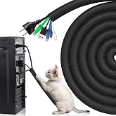 AGPTEK Cable Protector for Dogs and Cats 3M-20mm, Cable Sleeves, Expandable Braided Cable Management Sleeve, Protects Cables