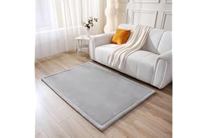 HAKUNA MATTE Tapis d'éveil Bébé 170x120x2,5cm, Gris – Tapis de Jeux Bébé avec Mousse Mémoire de Haute Qualité – Tapis Antidérapant pour Bébé, Tapis de Sol Enfant, Tatami Bébé