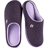 RockDove Women's Two Tone Memory Foam Slipper | Slip-on, Indoor/Outdoor, Home Use, Non-Slip, Machine Washable, Lightweight, S