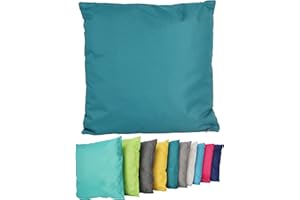 ‎COEN BAKKER Coen Bakker Outdoor Lounge Kissen 45x45cm Dekokissen Inkl. Füllung Wasserfest Sitzkissen Garten Stuhl Lotus Effekt, Farbe:Petrol