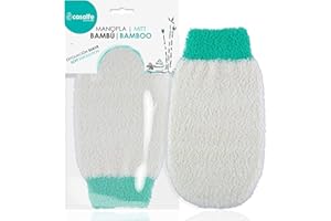 Casalfe Natural Skin Manopla Exfoliante, Renueva Tu Piel y Mejora Circulación, Bambú - Exfoliación Suave