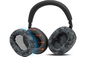 WC SweatZ XM6 – opatentowane silikonowe nakładki na słuchawki kompatybilne z Sony WH-1000XM6 firmy Wicked Cushions | Odporne na pot i łatwe do prania | Black Camo