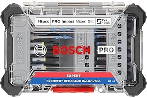 Bosch Professional 35x Set Pick and Click para taladrar y atornillar (Impact Control, Accesorios para Taladro Atornillador) - Amazon Edition