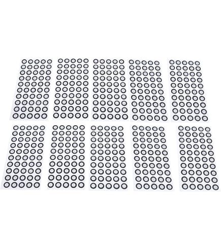 3D-Scan-Marker 10000 Punkte – Hochreflektierend, Innendurchmesser 5mm, Außen 10mm, Für Glatte Oberflächen