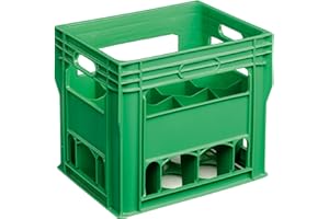 SOLENT PLASTICS 12 Compartment 750ml Wine Bottle Plastic Stacking Bottle Crate – Perfect for Wine, Glasses, Beer, Recycling Box, Bottle Bank, Bottle Storage, Homebrew, Catering, Milk (1)