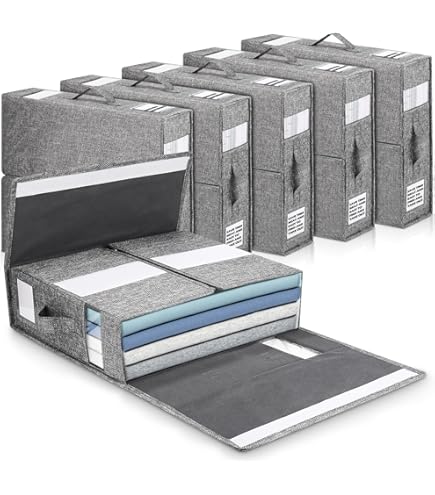 3 Paquet  Bleu  Sac De Rangement Vetement, Boite Rangement Vetements Sous Lit, Pour Ranger Couettes Vetements Literie Etanche 48 X 35 X 20 Cm 97346665