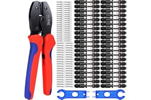 SZ-KARIDGE Set di 40 paia di connettori solari per pannello solare da 2,5/4/6 mm², cavo P-V, maschio/femmina, fotovoltaico, connettori per pannello solare, spina PV con chiave, 83 pezzi