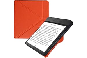 kwmobile Étui Compatible avec Kobo Libra H2O Coque - Étui à Rabat magnétique Tablette eReader Similicuir - Orange fruitée