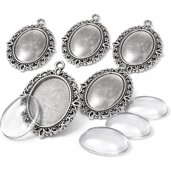 Perlin 8 pièces 4 pièces en argent sertis bijoux charme lunette