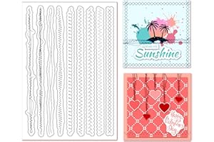 arriettycraft Filo da cucito francobolli trasparenti cucitura linee di ricamo bordi in gomma siliconica timbro sigilli per la realizzazione di carte fai da te Scrapbooking album decorazione