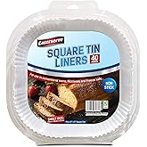 Square Tin Liners – 9 inch Non-Stick Baking Paper Liners for Veggies – Oven, Microwave & Freezer Safe – Ideal for Home & Cate