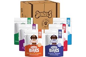Denzel's All Natural Dog Treats - Training Bites - Mixed Variety Pack (6 x 100g)