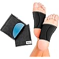 FOVERA Plantar Fasciitis Arch Support Sleeves Pair for Plantar Fasciitis, Fallen Arches, Achy Feet Problems for Men and Women (Black, M Size, 1 Pair)