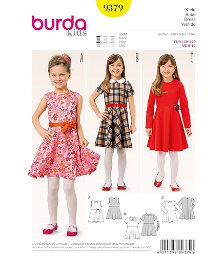 Patron Burda 9509 - Kids Robe Folklore