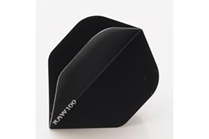 PerfectDarts 5 x SETS RAW100 EXTRA TOUGH BLACK DART FLIGHTS STANDARD SHAPE 100 MICRON STRONG