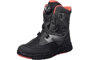 Geox J FLEXYPER Boy B ABX Ankle Boot, czarny/pomarańczowy, 40 EU