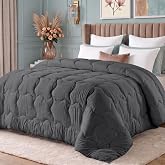 Utopia Bedding All Year Duvet for 135/150 Bed, 220 x 240 cm, Grey | 280 GSM duvet with soft microfibre, "Cloud" quilted and c