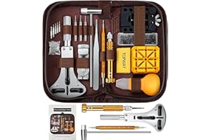 NOTHER Watch Repair Tool Kit Professional: 149 PCS Watch Link Removal Kit Battery Replacement Tool Back Removal Band Adjustment with Caser Opener Spring Bars Watch Pins