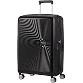 American Tourister Soundbox Large Trolley Case, 67 cm | Black Bass, Expandable Hardcase, 67H x 46W x 29D cm, 71.5/81L, 3.7kg,