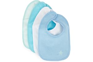 Bieco Baby- och småbarnshaklapp i fantastiska färger för pojkar, flickor och neutral, dubbelsidig med bomull på yttersidan, t