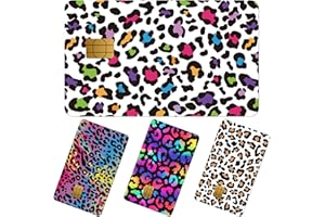 Leopard Credit Debit Card Sticker - Eiapadeor 4 Pcs Debit Card Skin Stickers Colorful Women Stickers for Women Credit Colorful Waterproof Deal Cover Set for Key, Transportation, ID DIY Gift Idea