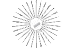 RAKUTE 30 Pcs Diamant Schleifstift 3mm, 150 Grit Bohrer Schleifstift, Diamantfräser-Set Hartmetall Schleifstift, Diamantfräser Schleifen für Glas Edelstein Zum Schleifen Polieren Gravieren