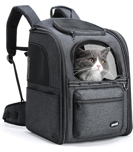 Zaino Porta Animali Per Cani E Gatti - Marsupio Traspirante E Sicuro Per Viaggi E Passeggiate - Foto 6