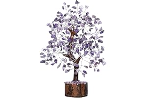 P&R:UK Amethyst Crystal Tree-Purple Gemstone Tree of Life Ornaments-Money for Table showPcs -Healing Crystals -Spiritual Meditation-Energy Stones -Chakra Tree-Feng Shui Bonsai (Amethyst Tree)