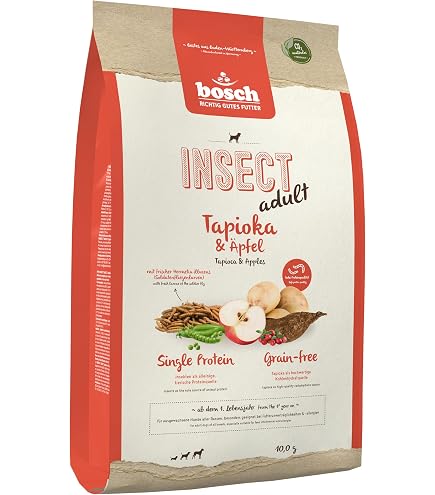 Green Petfood InsectDog – Trockenfutter Mit Insekten & Lachs, 3 Kg, Getreidefrei, Für Aktive Ausgewachsene Hunde