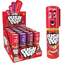 Push Pop Lollipops (Pack of 20 Lollipop Sweets Bulk) Twist Cap and