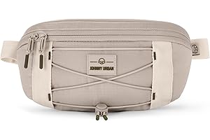 Johnny Urban Sac Banane Femme et Homme Beige - Devin - Sacoche pour Voyage et Festival - Grand Sac Ceinture - Petit Sac à Main Fashion - Imperméable