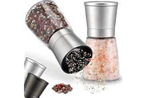 Zolmer® Salz und Pfeffermühle Set 2 Stück – Gewürzmühle Edelstahl, Einstellbares Keramikmahlwerk, 2-teilig, Spülmaschinengeeignet