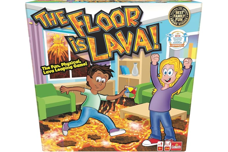 The Floor is Lava! | The Fun, Physical, Lava Leaping Game | Kids Party Games | For 2-6 Players | Ages 5+