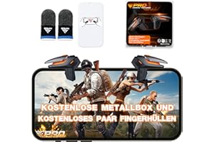 Progameplays Phone Triggers Controller Kompatibel mit iPhone/Android, L1 & R1 und Fingerhüllen für Mobile Gaming Pubg Trigger (T1)