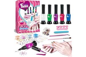 TINGINGYULI Set di smalti per unghie per ragazze, kit di arte per unghie per bambini, kit di smalti per unghie per età comprese tra 6,7,8,9-12 anni, regali per ragazze per il compleanno nello studio delle unghie