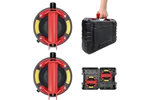 JUYLTOOL Saugheber Fliesenheber Glassauger,2 Pack 8"Vakuum Saugheber Glas Mit Tragbarer Werkzeugkasten, Vakuumheber Glasheber für Laminat,Fliesen,Marmor(Tragkraft 150KG)