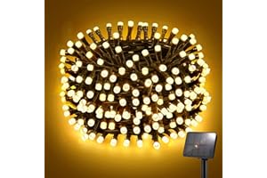 FFZZKJ Solar Lichterkette Aussen 5M 50LED Solar Lichterkette Outdoor Wetterfest 8 Modi IP65 Wasserdicht für Garten Terrasse Baum Hof Party, Warmweiß