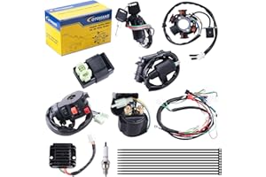 OTOHANS AUTOMOTIVE Complete Wiring Harness kit Electrics Wire Loom Assembly For GY6 4-Stroke Four wheelers Engine Type 125cc 150cc Pit Bike Scooter ATV Quad
