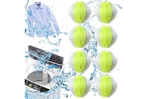 HonexCesng Anti Poil Machine à Laver, 8 Boule de Lavage Anti Poils, Poils Animaux Machine a Laver Réutilisable, Attrape Poil Machine a Laver pour Poils d'animaux, Vêtements, Literie