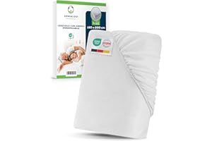 Sensalou Proteggi-Materasso Impermeabile 180x200 cm – Lenzuolo con Angoli Matrimoniale King Size Traspirante Silenzioso Lavabile a 95 °C, Coprimaterasso Antiacaro per Incontinenza e Allergie
