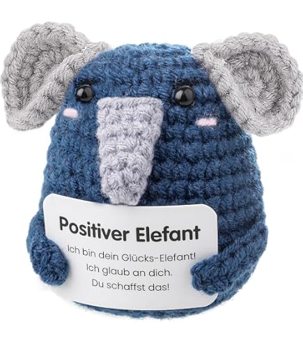 Pocket Hug Pinguino positivo, creativo lavorato a maglia The