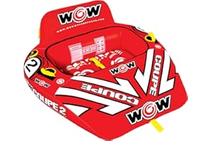 WOW Sports World of Watersports Coupe Cockpit 1 or 2 Person Inflatable Towable Cockpit Tube for Boating, 15-1030