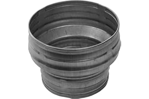 Vent Systems Adattatore riduttore per condotto da 10,2 cm a 7,6 cm, riduttore per tubi conici per HVAC, sistemi di ventilazione, scarichi e tende da coltivazione, metallo da 100 a 80 mm