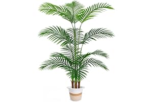 NZQXJXZ 160 cm konstgjord palm med bomullskorg, naturtrogen konstgjord växt