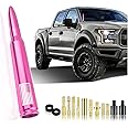 Turcee Car Bullet Antenna,Truck Exterior Decoration Accessories Car Vehicle Replacement Antenna Conpatible with Ford F150 RAM 1500 GMC Heavy Duty Pickup Trucks Accessories(New Upgrade Pink-U.S. Flag)