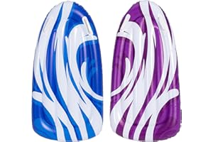 Sloosh 2 Pack Inflatable bodyboards for Water Slides, Pool Floating, Swimming Inflatable Pool Floats for Kids, Water Boards Learn to Swim, Summer Water Fun Toy for Kids Toddlers (Blue and Purple)