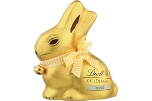 ‎LINDT Lindt Schokolade GOLDHASE | 4 x 100 g GOLDHASE | Weiße Premium Schokolade in Hasenform zu Ostern | Osterschokolade | Schokoladengeschenk | Schokoladenhase | Osterhase